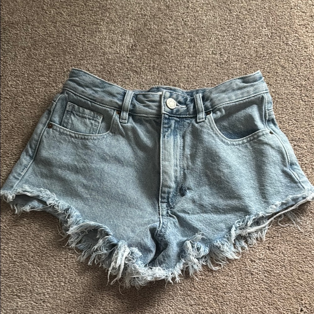 PacSun Blue High-Waisted Jean Shorts Vintage Style